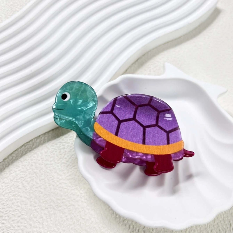 Women’s Cute Artistic Tortoise Sea Wave Acetic Acid Sheets Hair Claws