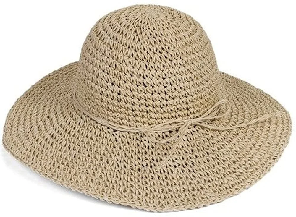 Floppy Foldable Wide Brim Chic Sun Hat Sun Visor Summer Beach Straw Hat for Women Ladies