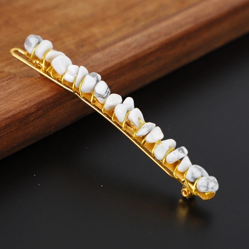 Women’s Retro Geometric Natural Crystal Hair Clip