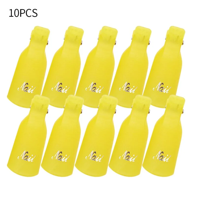 Nail UV Gel Polish Remover Tools Set Soak Off UV Gel 10pcs Cap Clip 1000pcs Nail Wraps Fingers Cotton Nail Art Clean Kits-Nail Inspo