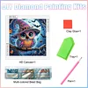 Diamond Painting - Partial Special Shaped Drill - Halloween Owl(Canvas|30*30cm)