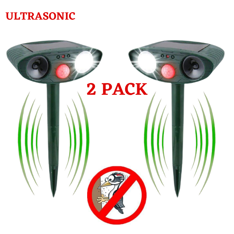 Woodpecker Outdoor Ultrasonic Repeller - Pack Of 2 Solar Powered - Get Rid of Woodpecker in 48 Hours、shopify、sdecorshop