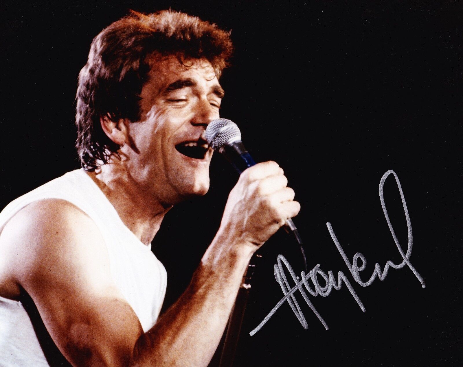 Huey Lewis SIGNED 10X8 Photo Poster painting Huey Lewis and the News AFTAL COA (A4)