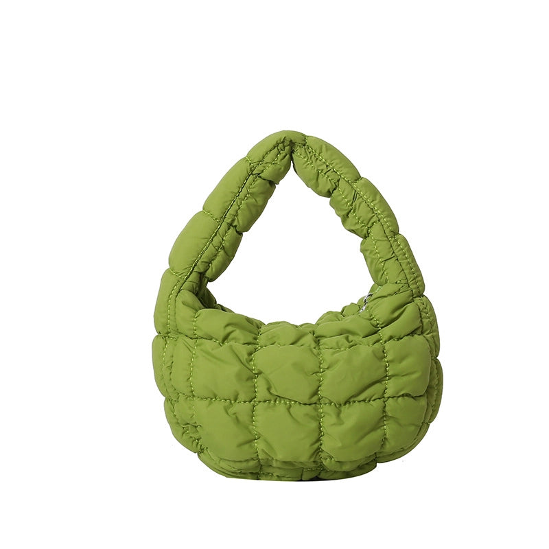 Women’s Small Nylon Solid Color Basic Zipper Cloud Shape Bag