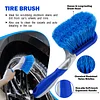 Farafox Car Cleaning Kit,62'' Car Wash Brush with Long Handle,Complete Car Cleaning Brush Kit Microfiber Cleaning Head & Extra-Thick Aluminum Extension Pole for Car, Truck, SUV, RV