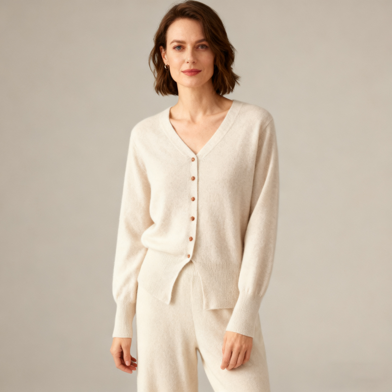 Gentle Ladies Cashmere Cardigan REAL SILK LIFE