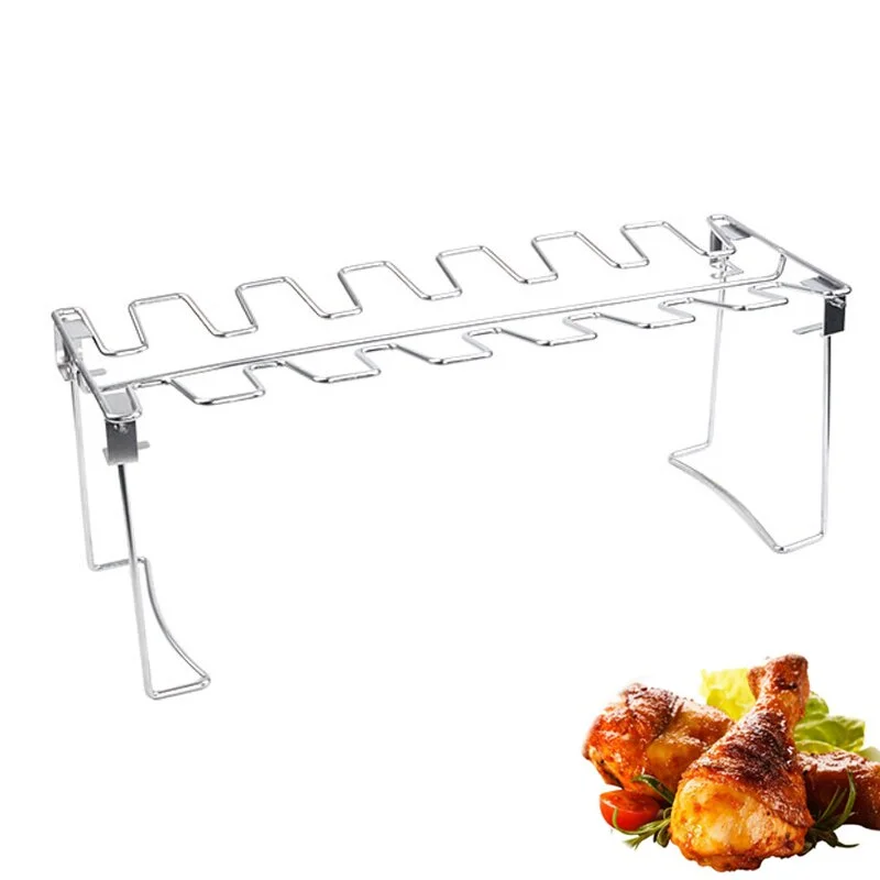 Athvotar Beef Chicken Leg Grilled Rack 14 Slots Stainless Steel BBQ ...