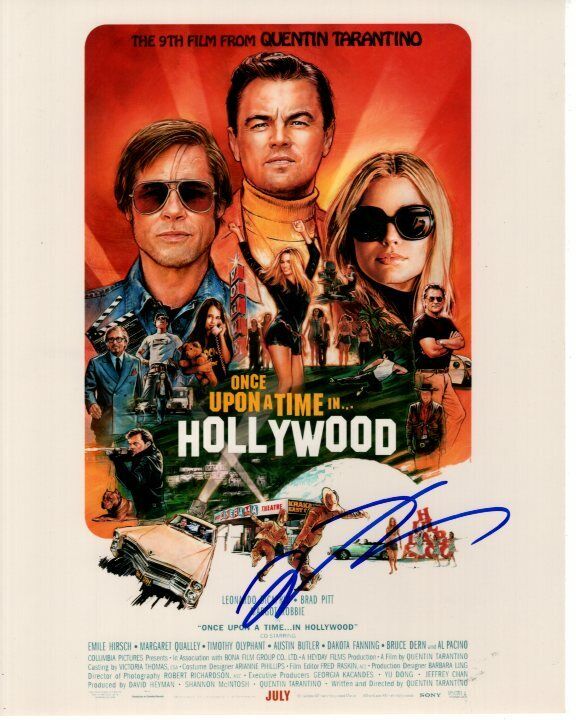 QUENTIN TARANTINO signed 8x10 ONCE UPON A TIME IN HOLLYWOOD Photo Poster painting