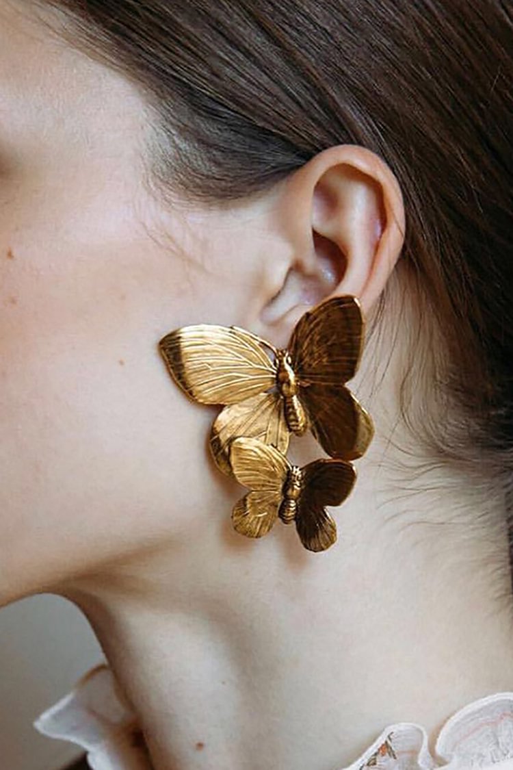 Mental Double Butterfly Earrings