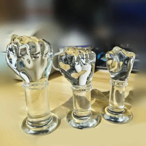 pornhint Pornhint Large Arm Fist Crystal Glass Anal Dildo Bead Vagina Ball Big Butt Plug Sex Toys
