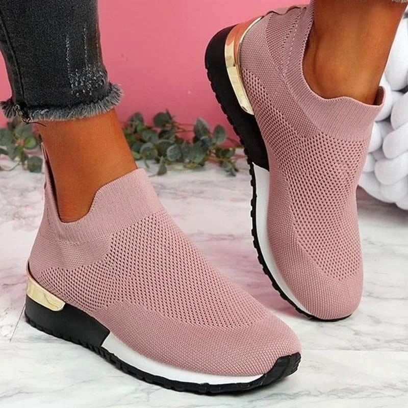 Woman Shoes 2022 Trendy Mesh Platform Sneakers Socks Shoes Tenis Breathable Socofy Casual Sports Shoes Women Flats Zapatos Mujer