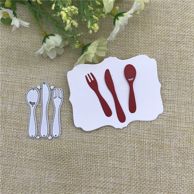 Knife and fork spoon Metal Cutting Dies for DIY Scrapbooking Album Paper Cards Decorative Crafts Embossing Die Cuts