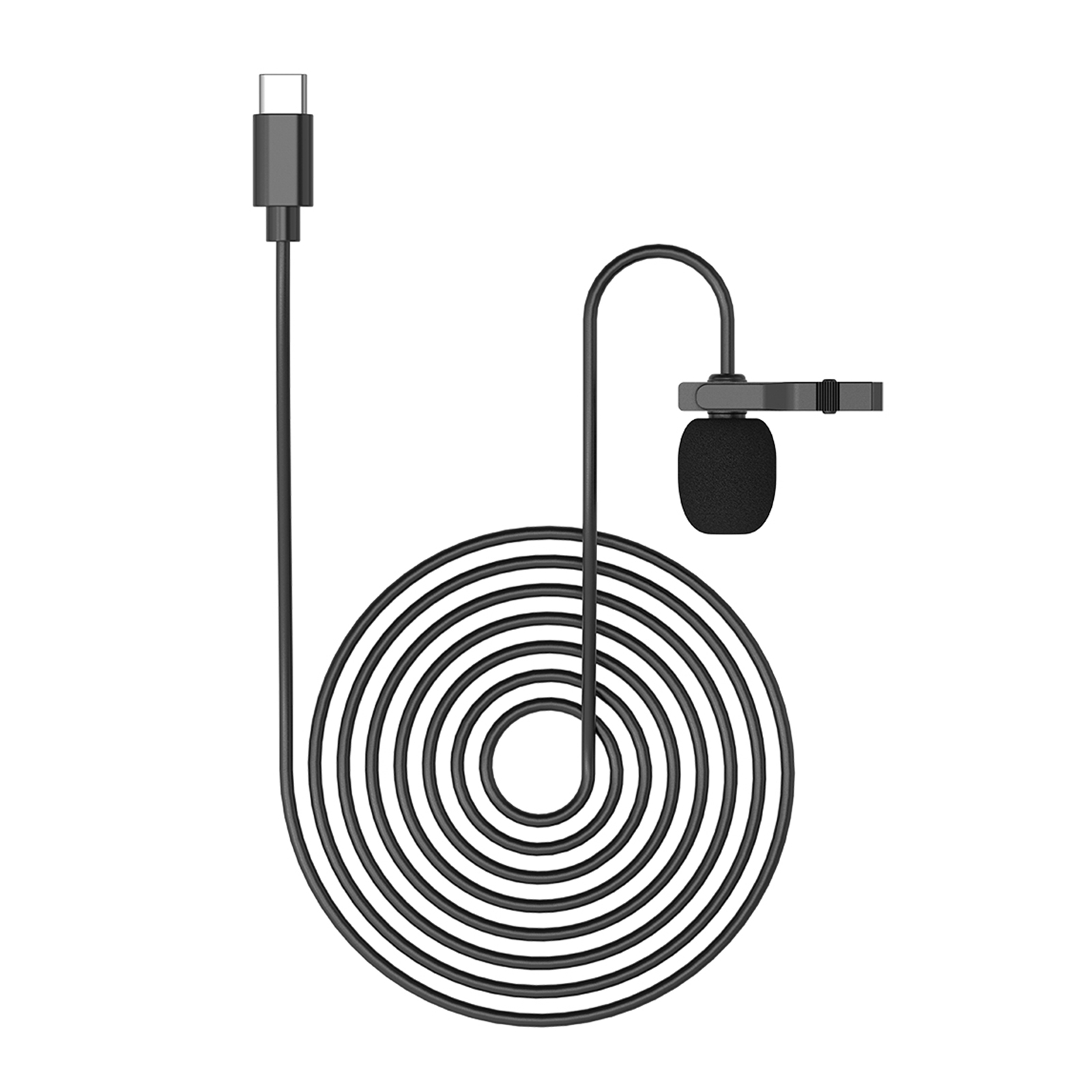 

1.5M Usb C Mini Lapel Microphone Lavalier Clip-On Mic For Android Phone, 501 Original