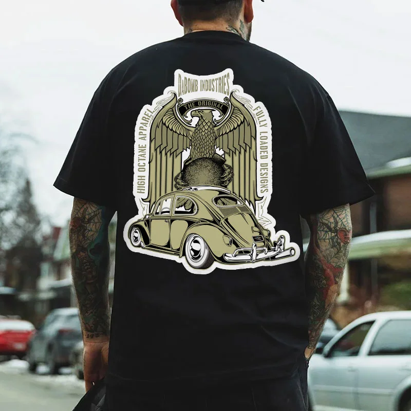 DABOMS INDUSTRIES Eagle&Classic Car Print Men's T-shirt
