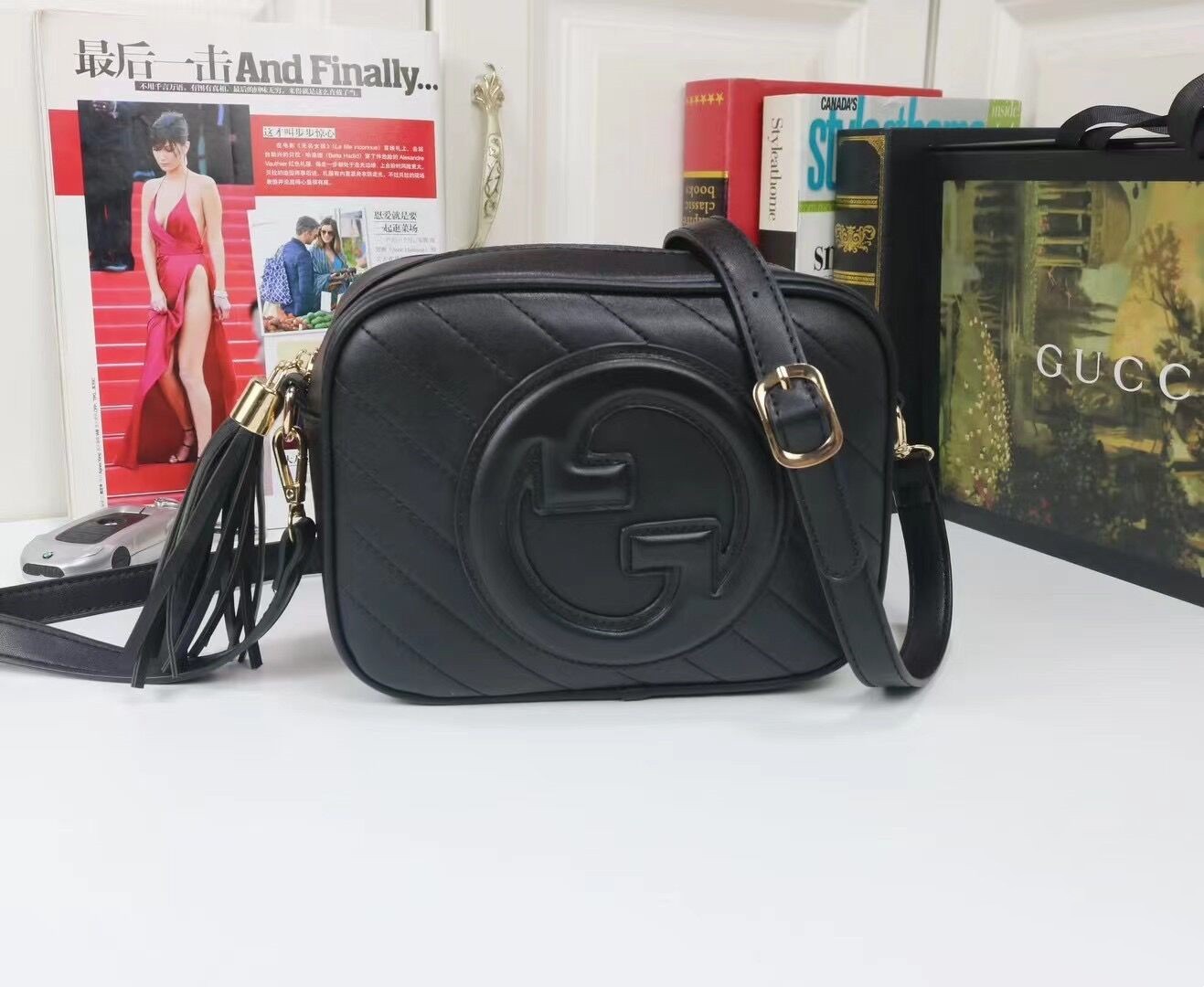 [🔥🔥🔥Factory Promotion] 2023 Latest Gucci Blondie Interlocking Double G Micro Label Zipper Closure Tassel Leather Crossbody Shoulder Bag Women - Small - Middle East Sale💥💥💥