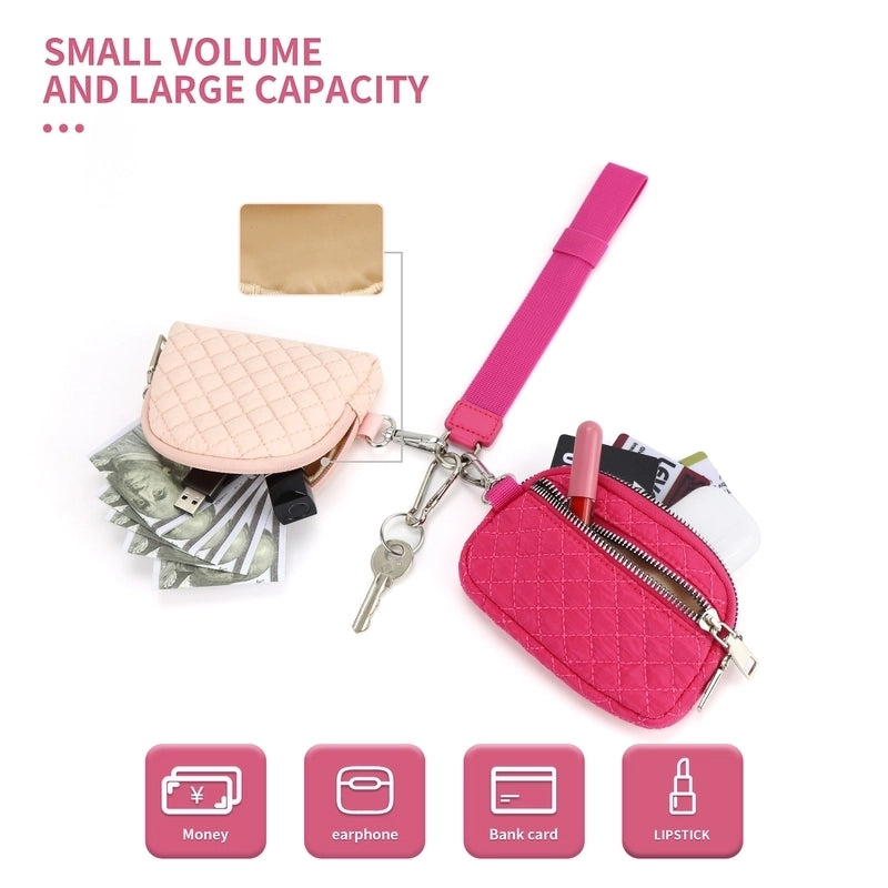 In Stock Lulu With Multi-functional Fashion Ladies Wristlet Portable Simple Bank Card Mini Coin Purse