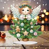 DIY Christmas Tree Angel Diamond Painting Single-sided Acrylic Desktop Ornaments