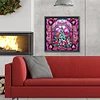 Diamond Painting -DIY Round Drill Stained Glass Pink Christmas