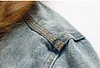 Men's Sherpa Fleece Lined Distressed Denim Trucker Jacket by Inlyline