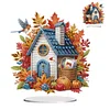 Diamond Painting Autumn Pumpkin House Table Top Ornament Kits for Home Office Decor
