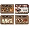 4PCS Farm Warning Signs - Vintage Metal Signs - 20*30cm/30*40cm - Warning&Farm