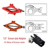 1/2inch Car Scissor Jack Adapter Scissor Jack Socket Drill Adapter for Or Double Hole Jacks