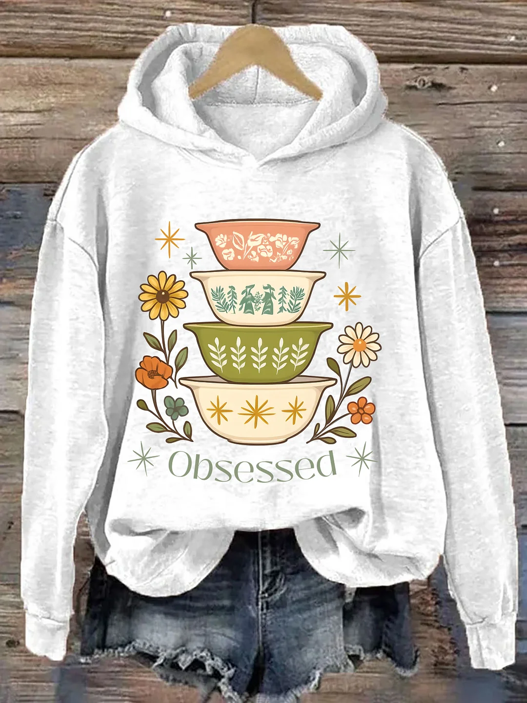 Butterprint Bowls Stacked Hoodie