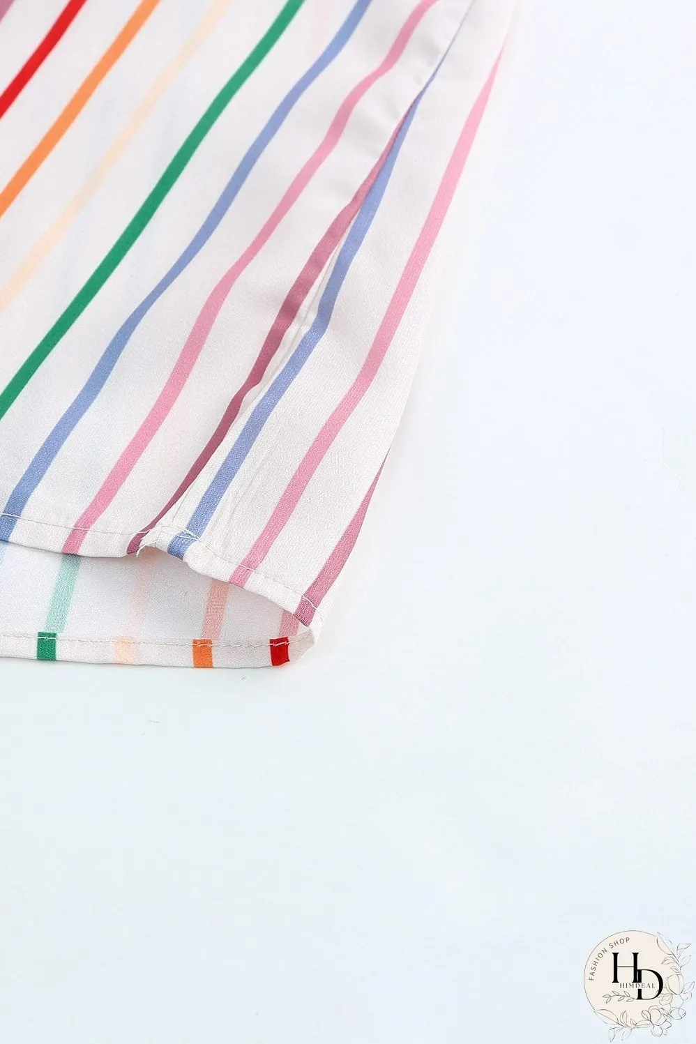 Summer Chic Striped Ruffle Sleeve Tank Top