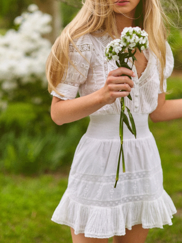 Short sleeve button dress