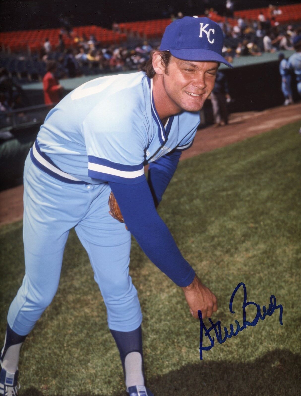 Steve Busby autographed 8x10 Kansas City Royals #7  Shipping