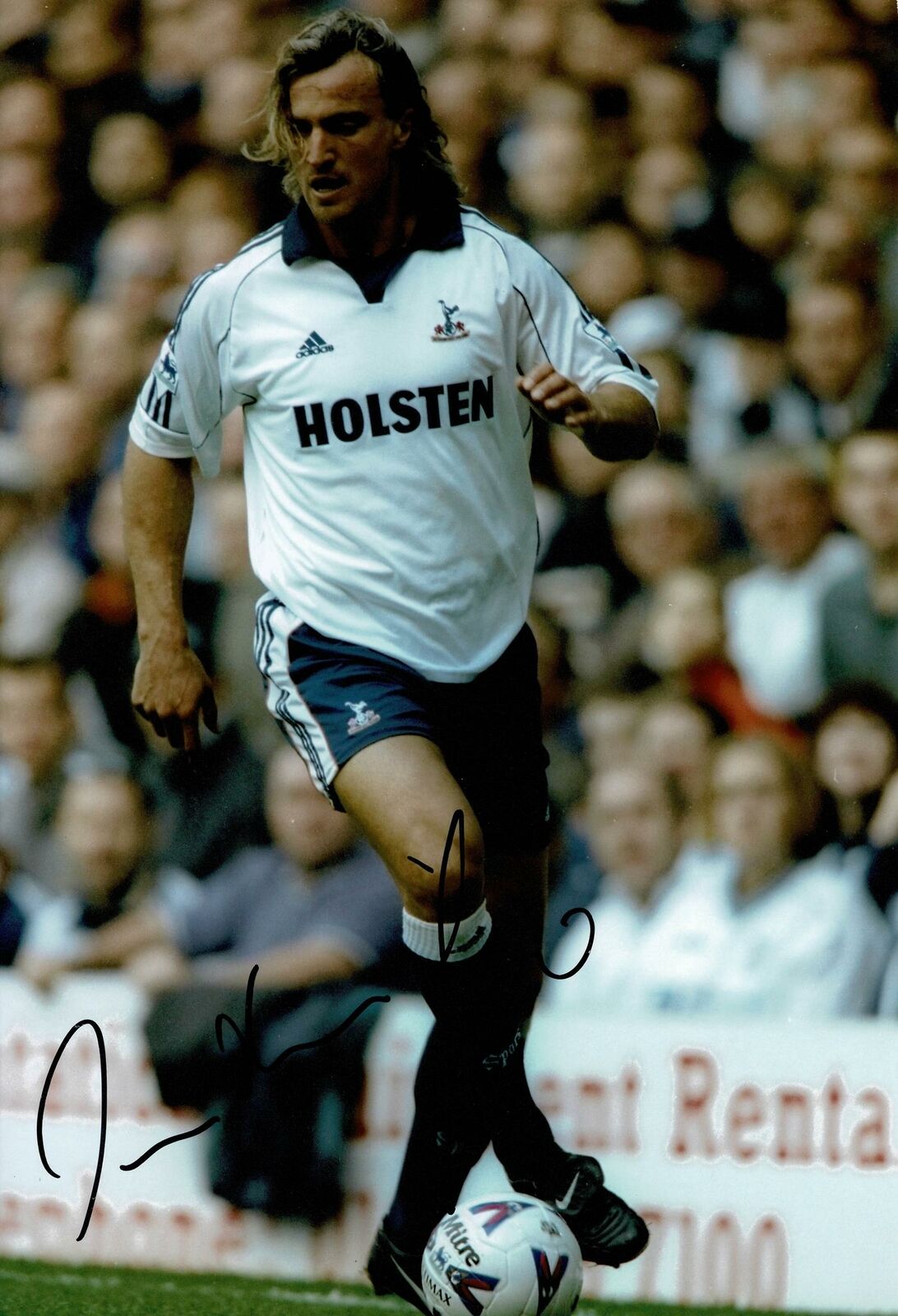 David Ginola SIGNED 12X8 Photo Poster painting AUTOGRAPH Tottenham Hotspur AFTAL COA (1439)