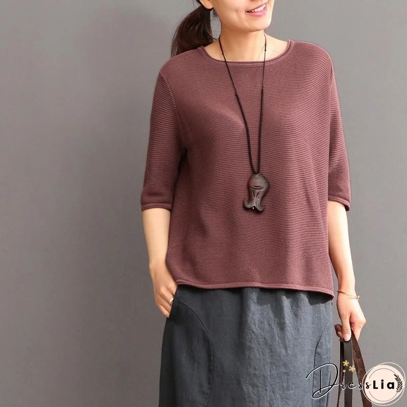 ruby women half sleeve linen top blouse shirt
