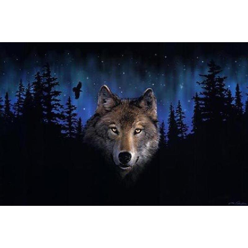 

Grey Wolf In The Trees – Paint By Numbers - 40*50CM, 501 Original
