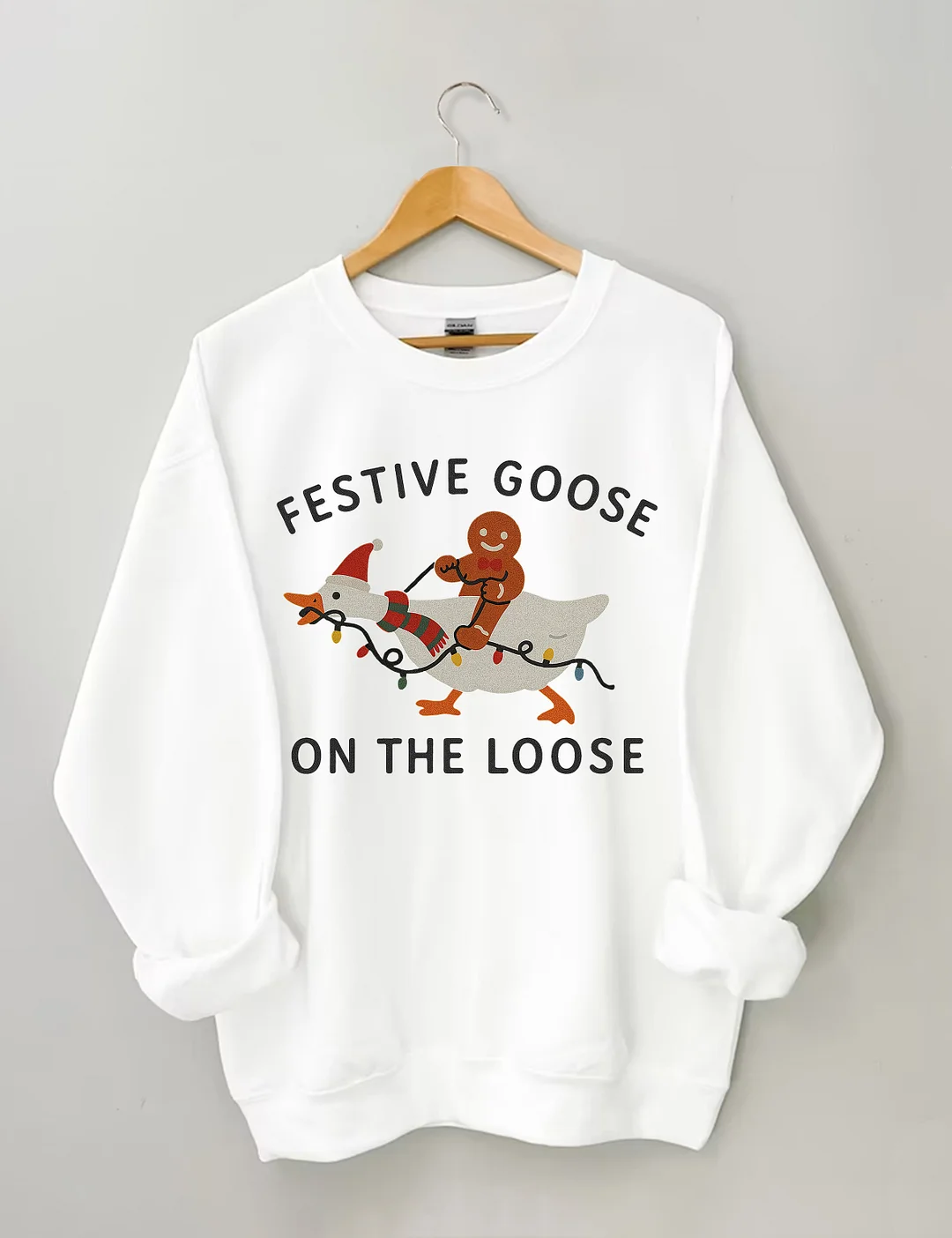 Festive Goose On The Loose Sweatshirt