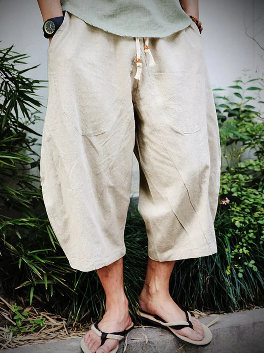 Men's loose linen casual pants