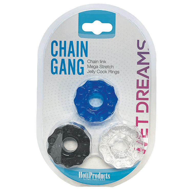 Pornhint Chain Gang Cock Rings Assorted 3 Pack