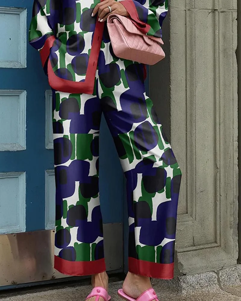 Fashion Printed Casual Suit