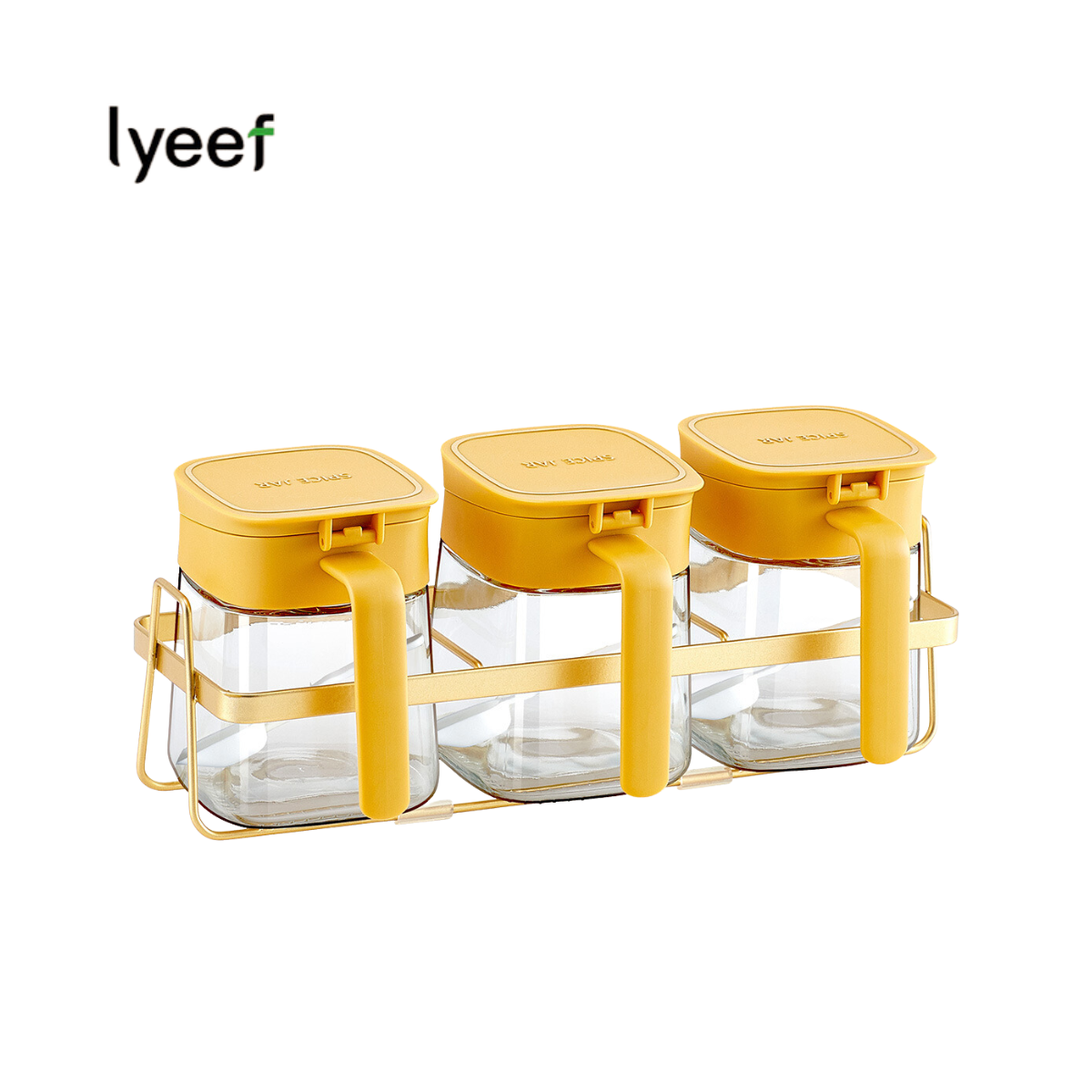 Lyeef小叶添味调味罐 玻璃家用调味佐料盐罐子味精调料盒盐罐调味瓶调料罐-Digicat 猫电澳洲