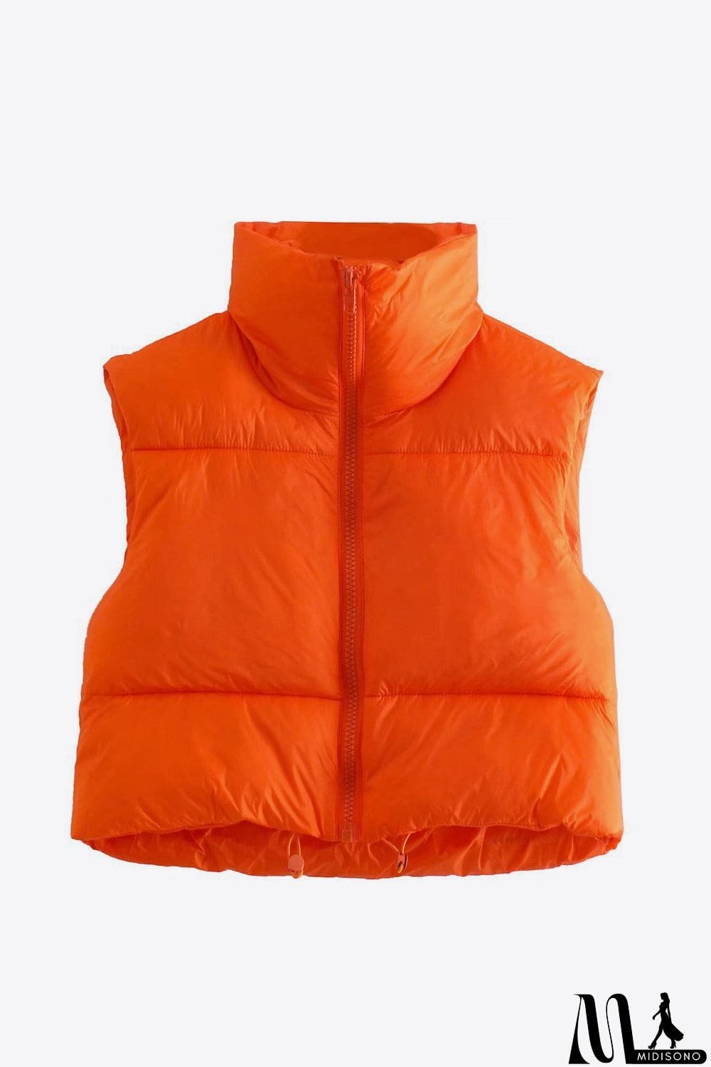 MidiSono - Zip-Up Drawstring Puffer Vest