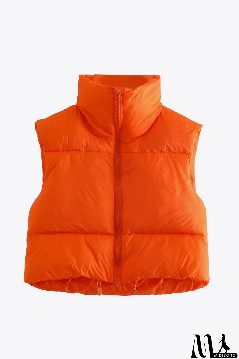 MidiSono - Zip-Up Drawstring Puffer Vest