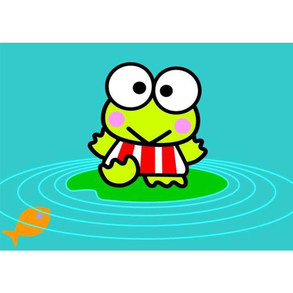 

40*30CM-Round Drill Diamond Painting-Cartoon Frog, 501 Original