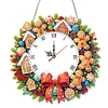 2D Flat DIY Christmas Gingerbread Man Acrylic Diamond Painting Clock Pendant