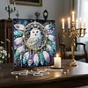 Eulen-Traumf&auml;nger DIY-Kunsthandwerk Perlen-Diamant-Gem&auml;lde mit Rahmen 9,84x9,84 Zoll Diamantkunst-Perlen-Malset f&uuml;r Erwachsene Anf&auml;nger-Geschenkidee H
