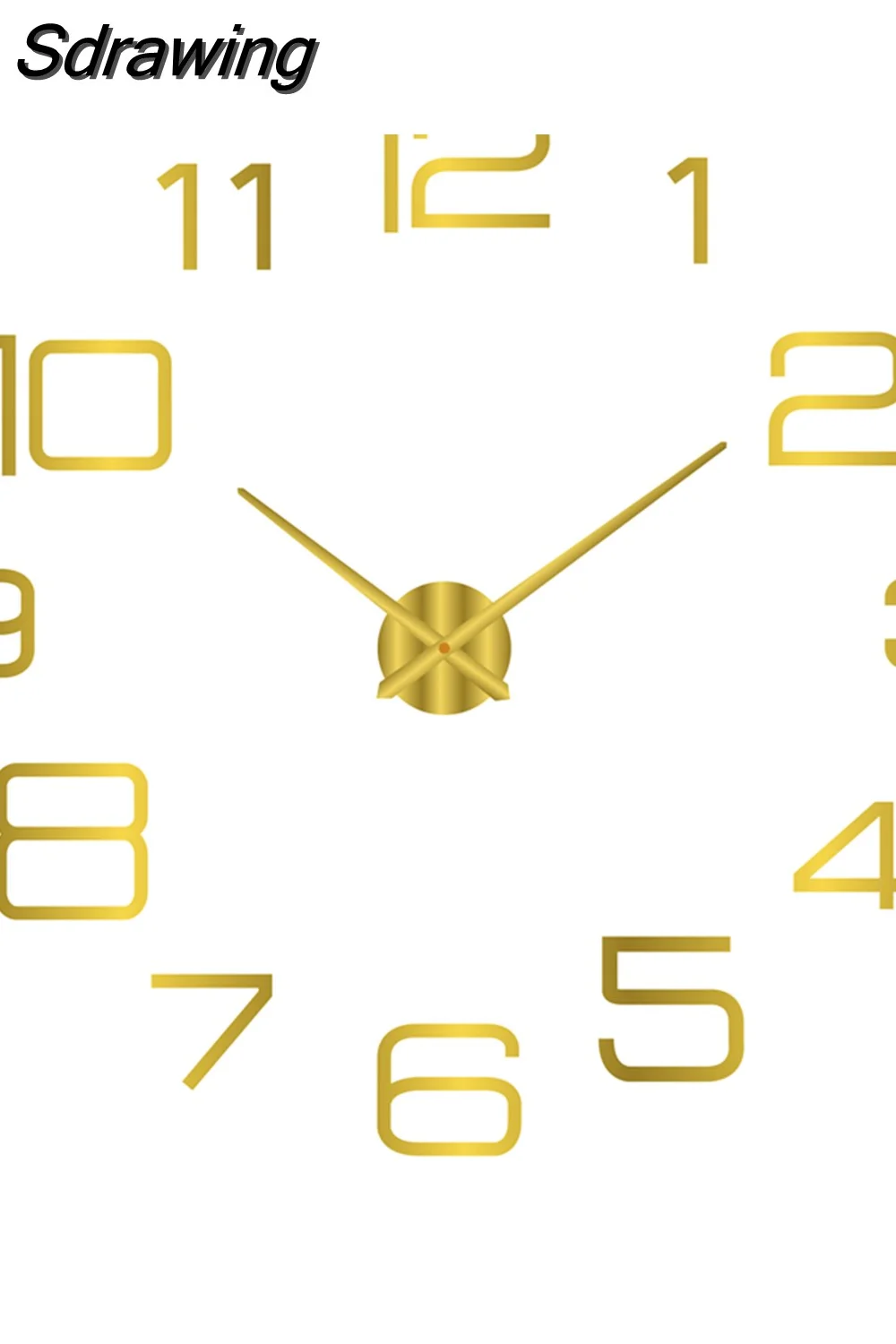 Sdrawing Wall Clock Luminous Frameless Wall Clocks DIY Digital Clock Wall Stickers Silent Clock for Home Living Room Office Wall Decor