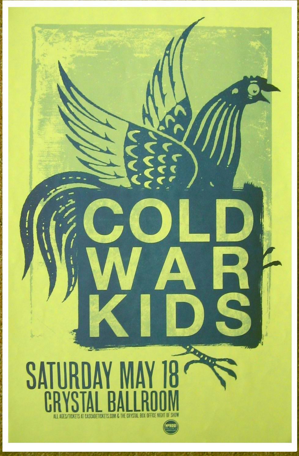 COLD WAR KIDS 2013 Gig POSTER Portland Oregon Concert