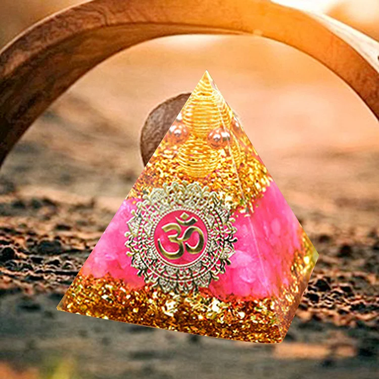 Orgone Pyramid Crystal Energy Healing Natural Reiki Chakra Ornaments (C)