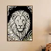 L&ouml;we speziell geformter 5D-DIY-Teilbohrer Diamant-Mal-Set Heimkunst 30x40cm