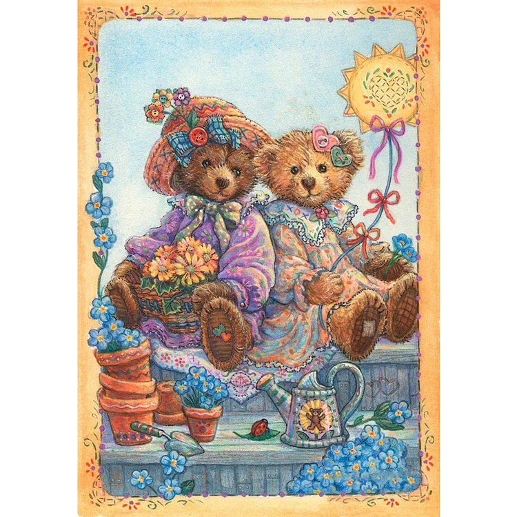 Teddy Bear 11CT Stamped Cross Stitch 40*57CM