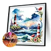 (40*40cm)Lighthouse - Full Round Drill Diamond Painting