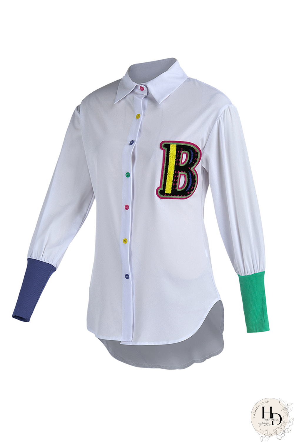 Yellow Casual Print Patchwork Turndown Collar Shirt Dress Dresses